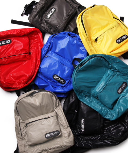 alcali(アルカリ)の「OUTDOOR×alcali / alcali 別注Back Pack(バックパック/リュック・レディース・ブラック/グレー/ベージュ/グリーン/ブルー/イエロー/レッド・フリ-)」の9枚目の写真