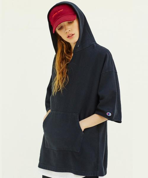 Champion（チャンピオン）の「＜Champion × monkey time＞ REVERSEWEAVE HOODY 6SL/パーカー（パーカー・メンズ・ブラック/グレー/ネイビー/ピンク・LARGE/MEDIUM/X-LARGE/SMALL）」の9枚目の写真