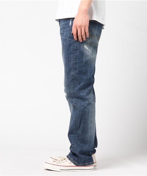 Request（リクエスト）の「【REQUEST】　ルーズフィットデニム　リペア（デニムパンツ・メンズ・インディゴブルー/ライトインディゴブルー・2/3）」の15枚目の写真