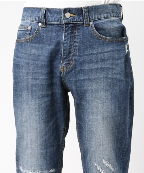 Request（リクエスト）の「【REQUEST】　ルーズフィットデニム　リペア（デニムパンツ・メンズ・インディゴブルー/ライトインディゴブルー・2/3）」の5枚目の写真