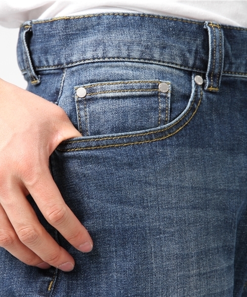 Request（リクエスト）の「【REQUEST】　ルーズフィットデニム　リペア（デニムパンツ・メンズ・インディゴブルー/ライトインディゴブルー・2/3）」の7枚目の写真