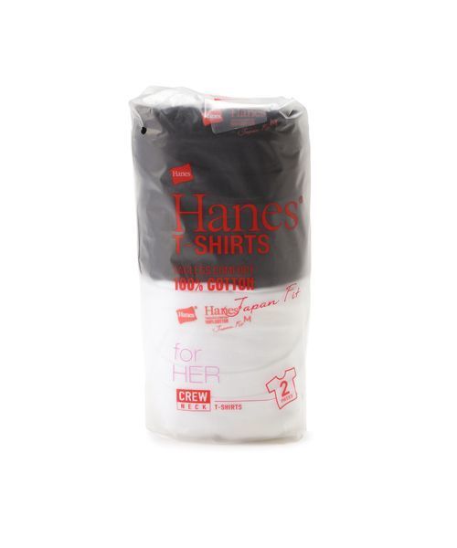 HANES（ヘインズ）の「《HANES》ベーシックラウンドネックTシャツ（Tシャツ/カットソー・レディース・ブラック/グレー・MEDIUM）」の2枚目の写真