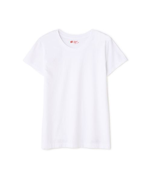 HANES（ヘインズ）の「《HANES》ベーシックラウンドネックTシャツ（Tシャツ/カットソー・レディース・ブラック/グレー・MEDIUM）」の4枚目の写真