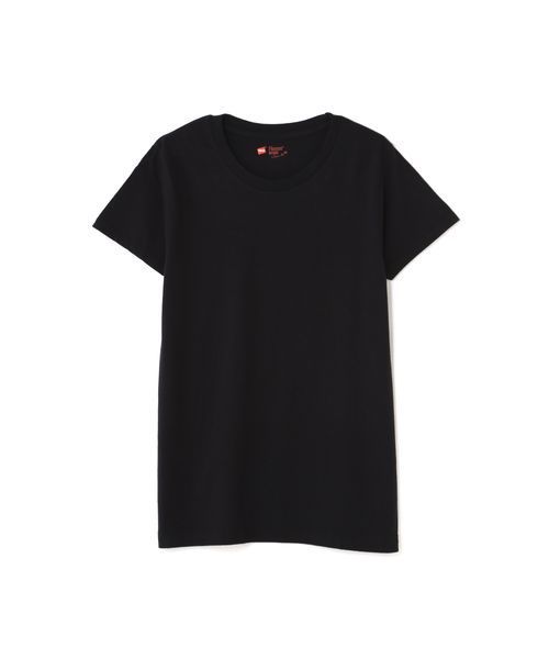 HANES（ヘインズ）の「《HANES》ベーシックラウンドネックTシャツ（Tシャツ/カットソー・レディース・ブラック/グレー・MEDIUM）」の7枚目の写真