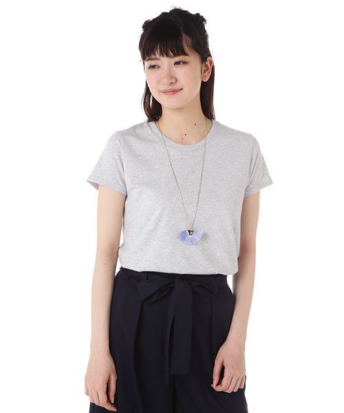 HANES（ヘインズ）の「《HANES》ベーシックラウンドネックTシャツ（Tシャツ/カットソー・レディース・ブラック/グレー・MEDIUM）」の9枚目の写真