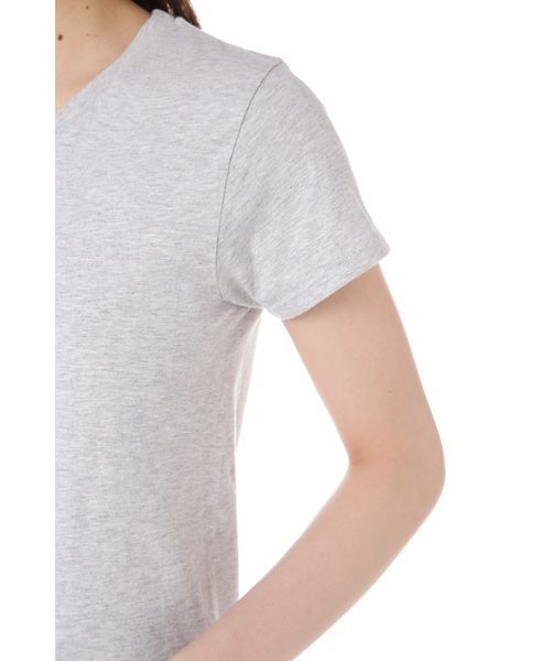 HANES（ヘインズ）の「《HANES》ベーシックラウンドネックTシャツ（Tシャツ/カットソー・レディース・ブラック/グレー・MEDIUM）」の14枚目の写真