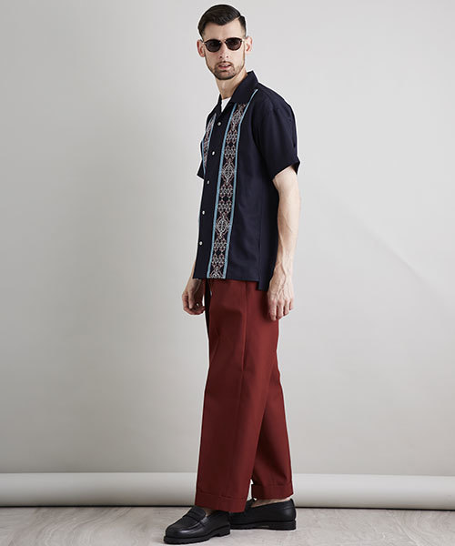 UNITED TOKYO（ユナイテッドトウキョウ）の「ハイカウントワイド2タックスラックス（その他パンツ・メンズ・ブラウン/ブラック/イエロー・1/3/2）」の7枚目の写真