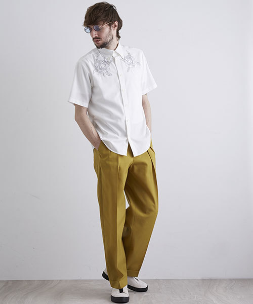 UNITED TOKYO（ユナイテッドトウキョウ）の「ハイカウントワイド2タックスラックス（その他パンツ・メンズ・ブラウン/ブラック/イエロー・1/3/2）」の17枚目の写真