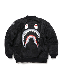 A BATHING APE シャーク ミリタリージャケット【Ｌサイズ】 A BATHING APE ミリタリージャケット モッズコート AURORA SHARK