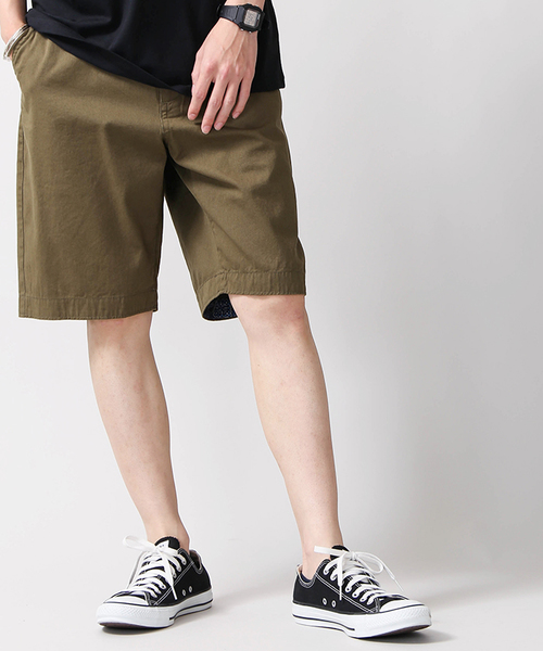 WEGO（ウィゴー）の「WEGO/ソフトカラーショーツ（その他パンツ・メンズ・カーキ/ベージュ/ホワイト/ネイビー/ブラック/レッド・SMALL/LARGE/MEDIUM/X-LARGE）」の5枚目の写真