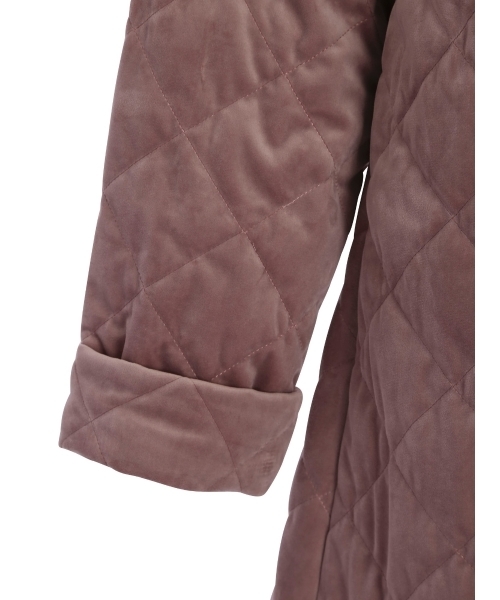 merry jenny（メリージェニー）の「【高橋愛コラボ】ベロアキルティングコート（その他アウター・レディース・グレー/ピンク・FREE）」の4枚目の写真