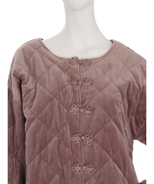 merry jenny（メリージェニー）の「【高橋愛コラボ】ベロアキルティングコート（その他アウター・レディース・グレー/ピンク・FREE）」の12枚目の写真