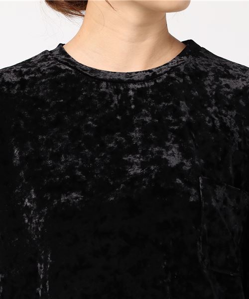 GeeRA(ジーラ)の「ワイドスリーブベロアプルオーバー(Tシャツ/カットソー・レディース・ブラック/ブラウン/サンドグレー・SMALL/MEDIUM/LARGE/X-LARGE)」の6枚目の写真