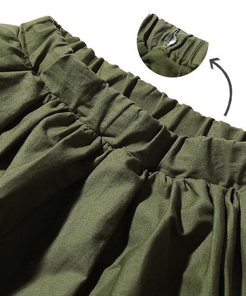 devirock(デビロック)の「膝丈ボリュームギャザースカート スカッツ(スカート・キッズ・ブラック/カーキ/レッド系その他/ブラウン/ピンク系その他/オレンジ系その他/ベージュ・100cm/110cm/120cm/130cm/140cm/150cm/160cm)」の11枚目の写真