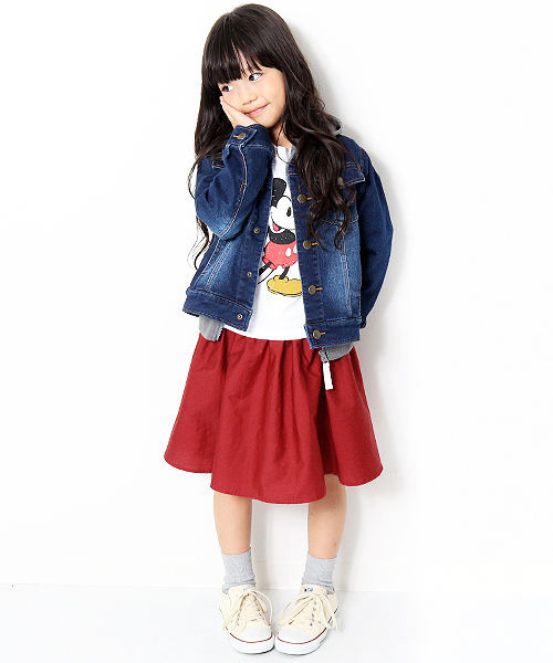 devirock(デビロック)の「膝丈ボリュームギャザースカート スカッツ(スカート・キッズ・ブラック/カーキ/レッド系その他/ブラウン/ピンク系その他/オレンジ系その他/ベージュ・100cm/110cm/120cm/130cm/140cm/150cm/160cm)」の17枚目の写真