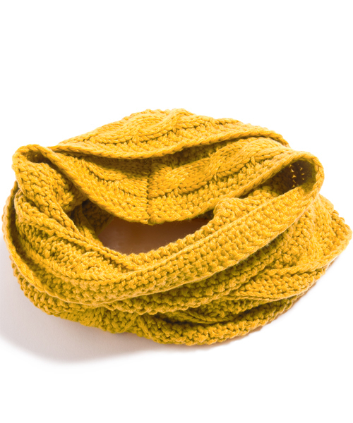 QUEENHEAD（クイーンヘッド）の「細編みニットスヌード（ネックウォーマー/スヌード・レディース・グレー/グリーン/ネイビー/イエロー・FREE）」の18枚目の写真