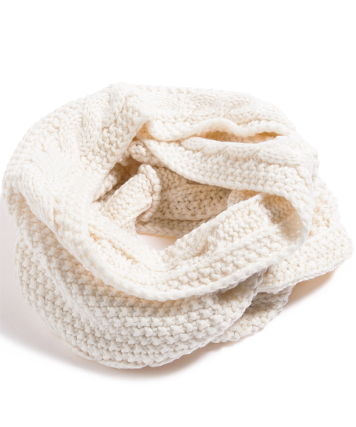 QUEENHEAD（クイーンヘッド）の「細編みニットスヌード（ネックウォーマー/スヌード・レディース・グレー/グリーン/ネイビー/イエロー・FREE）」の7枚目の写真