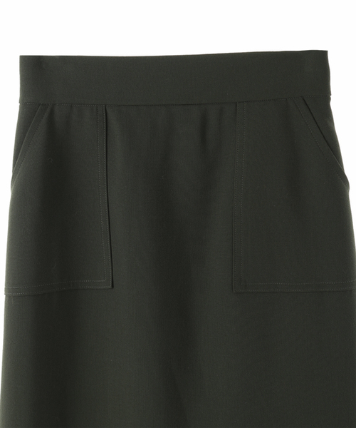 CLANE(クラネ)の「POCKET BASIC SKIRT(スカート・レディース・ブラック/カーキ/ボルドー・0/1/2)」の13枚目の写真