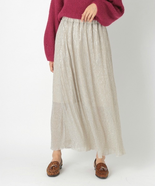 laboratory work（ラボラトリーワーク）の「ラメプリーツスカート（スカート・レディース・ブラック/ベージュ/ピンク・MEDIUM）」の3枚目の写真