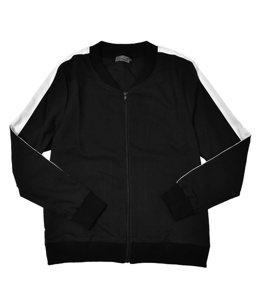 MinoriTY（マイノリティ）の「メンズ袖ラインミリタリーMA-1ジャケット（MA-1・メンズ・ブラック×ホワイト/カーキ/グレー/ブラック×グレー・XL/L/M）」の13枚目の写真