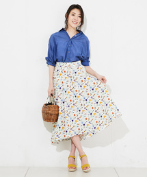 RIVE DROITE | フラワープリントミディスカート(スカート)