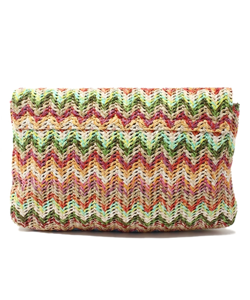 ROSE BUD（ローズバッド）の「(LL ACCESSORIES)B882B MULTI COLOR ZIGZAG PTN CLUTCH W/CH（クラッチバッグ・レディース・マルチ・ONE SIZE）」の3枚目の写真