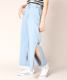 PUNYUS | スリットデニムワイドパンツ(デニムパンツ)
