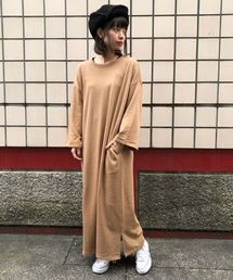 tiptop | 裏毛スリットロングワンピース(ワンピース)
