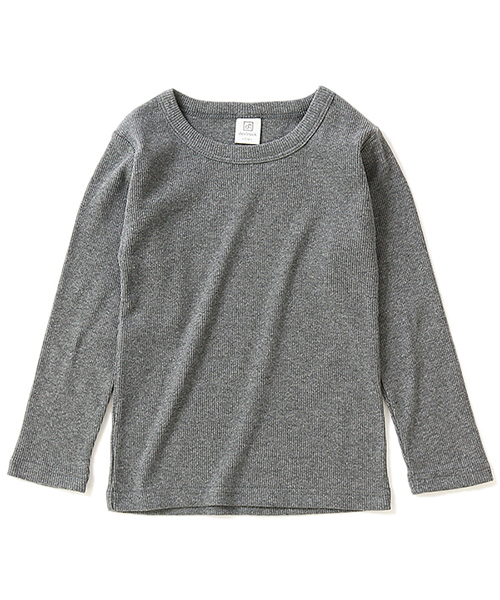 devirock(デビロック)の「リブ長袖クルーネックTシャツ カットソー(Tシャツ/カットソー・キッズ・ブラック/レッド/オフホワイト/ブルー系その他/ヘザーチャコール・110cm/100cm/120cm/130cm/140cm/150cm/160cm)」の17枚目の写真