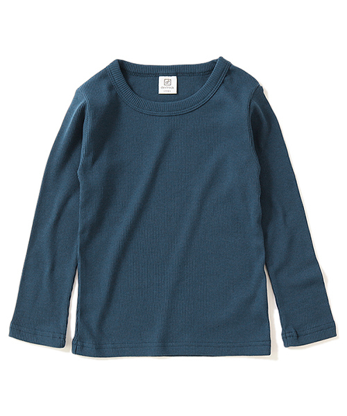 devirock(デビロック)の「リブ長袖クルーネックTシャツ カットソー(Tシャツ/カットソー・キッズ・ブラック/レッド/オフホワイト/ブルー系その他/ヘザーチャコール・110cm/100cm/120cm/130cm/140cm/150cm/160cm)」の18枚目の写真