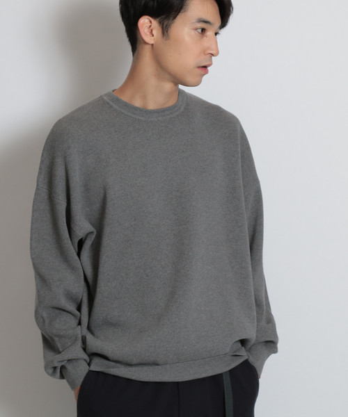 niko and...（ニコアンド）の「ミラノリブクループルオーバー（ニット/セーター・メンズ・ベージュ/ネイビー/グレー/オフホワイト・MEDIUM/LARGE）」の3枚目の写真