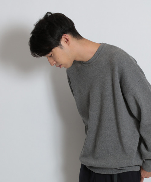 niko and...（ニコアンド）の「ミラノリブクループルオーバー（ニット/セーター・メンズ・ベージュ/ネイビー/グレー/オフホワイト・MEDIUM/LARGE）」の7枚目の写真