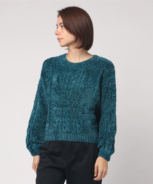 one way（ワンウェイ）の「モールケーブルPO（ニット/セーター・レディース・ライトブルー/ラベンダー/ライトブラウン/ホワイト・M）」の9枚目の写真