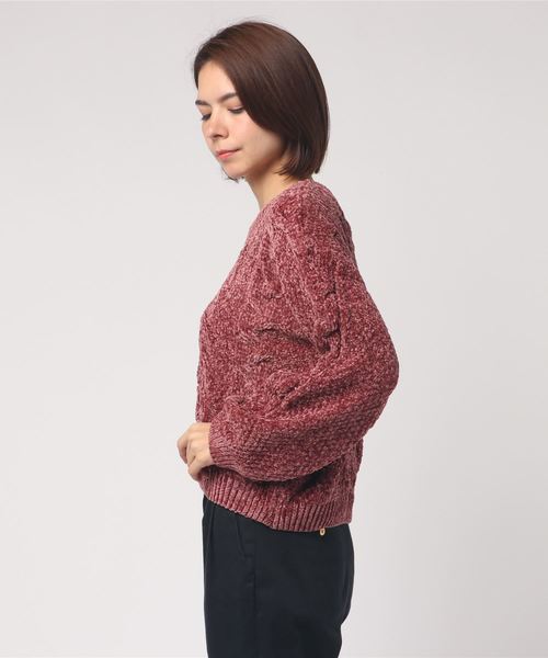 one way（ワンウェイ）の「モールケーブルPO（ニット/セーター・レディース・ライトブルー/ラベンダー/ライトブラウン/ホワイト・M）」の6枚目の写真