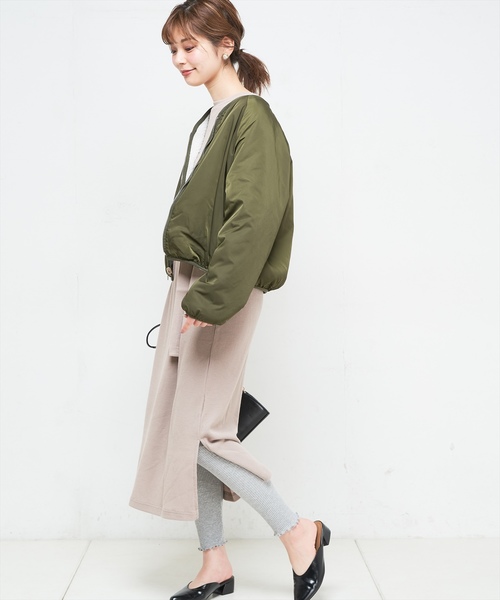 natural couture（ナチュラルクチュール）の「リバーシブルボアドルマンブルゾン（ブルゾン・レディース・ブラック/カーキ/ピンク/グレイッシュベージュ・FREE）」の18枚目の写真