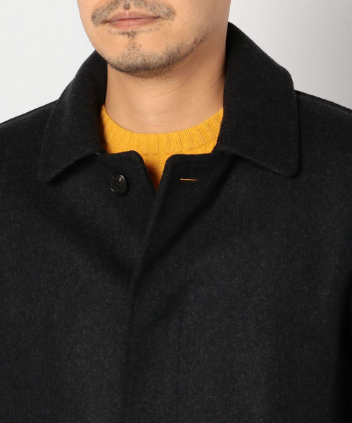 LONDON TRADITION（ロンドントラディション）の「LONDON TRADITION: メルトン シングルコート（ステンカラーコート・メンズ・ネイビー/ダークグレー・SMALL/MEDIUM/LARGE/X-LARGE）」の6枚目の写真