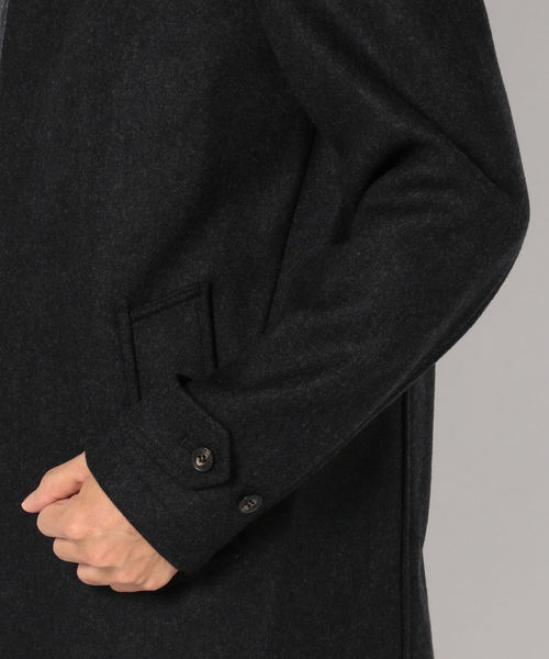 LONDON TRADITION（ロンドントラディション）の「LONDON TRADITION: メルトン シングルコート（ステンカラーコート・メンズ・ネイビー/ダークグレー・SMALL/MEDIUM/LARGE/X-LARGE）」の7枚目の写真