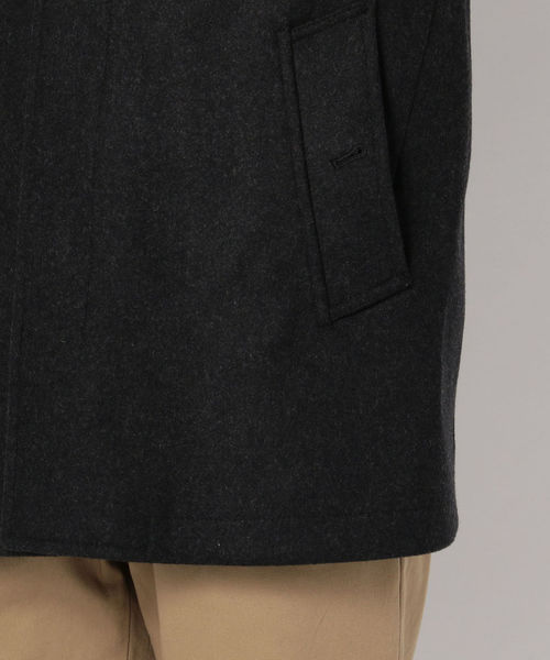 LONDON TRADITION（ロンドントラディション）の「LONDON TRADITION: メルトン シングルコート（ステンカラーコート・メンズ・ネイビー/ダークグレー・SMALL/MEDIUM/LARGE/X-LARGE）」の9枚目の写真