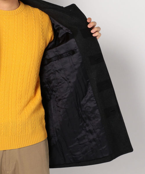 LONDON TRADITION（ロンドントラディション）の「LONDON TRADITION: メルトン シングルコート（ステンカラーコート・メンズ・ネイビー/ダークグレー・SMALL/MEDIUM/LARGE/X-LARGE）」の10枚目の写真