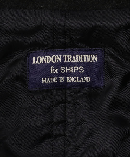 LONDON TRADITION（ロンドントラディション）の「LONDON TRADITION: メルトン シングルコート（ステンカラーコート・メンズ・ネイビー/ダークグレー・SMALL/MEDIUM/LARGE/X-LARGE）」の11枚目の写真