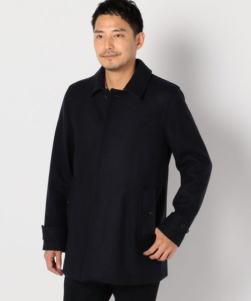 LONDON TRADITION（ロンドントラディション）の「LONDON TRADITION: メルトン シングルコート（ステンカラーコート・メンズ・ネイビー/ダークグレー・SMALL/MEDIUM/LARGE/X-LARGE）」の15枚目の写真