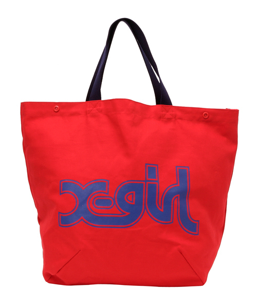 X-girl（エックスガール）の「OUTLINE LOGO BAG（トートバッグ・レディース・ホワイト/ブラック/レッド/ネイビー・ONE SIZE）」の5枚目の写真