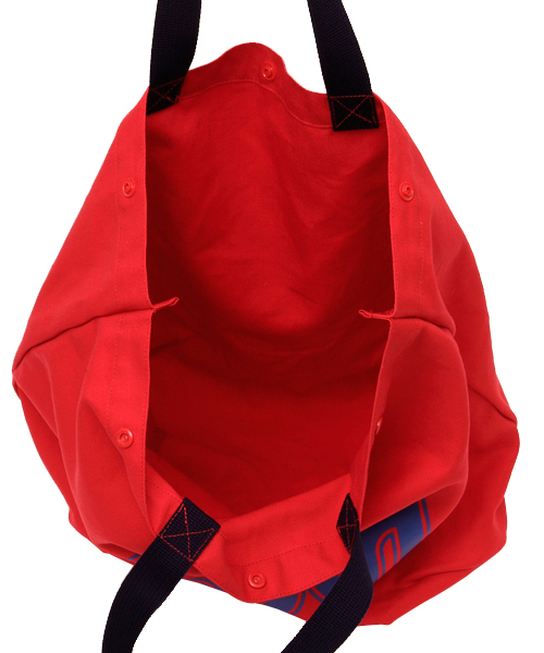 X-girl（エックスガール）の「OUTLINE LOGO BAG（トートバッグ・レディース・ホワイト/ブラック/レッド/ネイビー・ONE SIZE）」の9枚目の写真