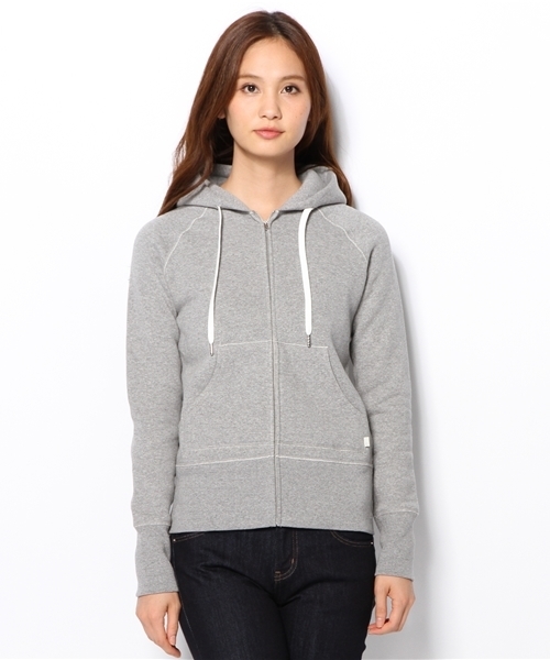 green label relaxing（グリーンレーベルリラクシング）の「GC ツリウラケ ジップパーカー HPSK（パーカー・レディース・オフホワイト/グレー・38/40）」の3枚目の写真
