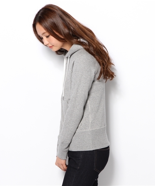 green label relaxing（グリーンレーベルリラクシング）の「GC ツリウラケ ジップパーカー HPSK（パーカー・レディース・オフホワイト/グレー・38/40）」の4枚目の写真