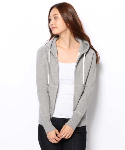 green label relaxing（グリーンレーベルリラクシング）の「GC ツリウラケ ジップパーカー HPSK（パーカー・レディース・オフホワイト/グレー・38/40）」の6枚目の写真