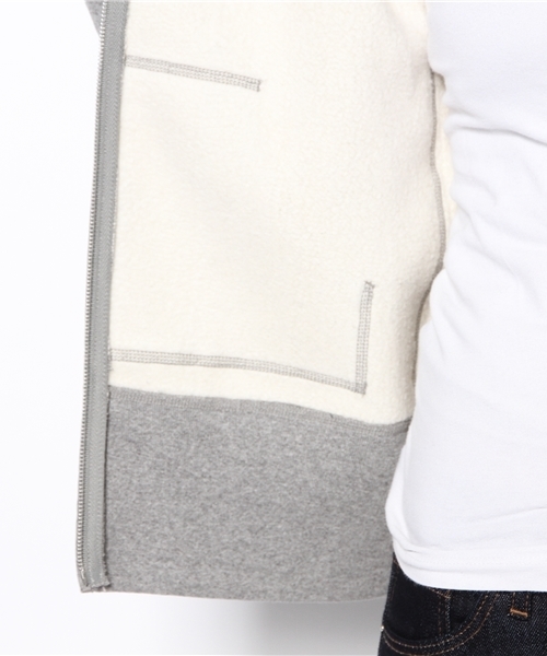 green label relaxing（グリーンレーベルリラクシング）の「GC ツリウラケ ジップパーカー HPSK（パーカー・レディース・オフホワイト/グレー・38/40）」の10枚目の写真