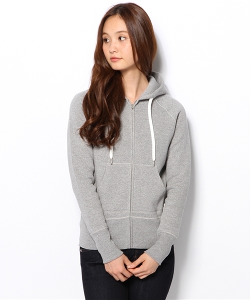 green label relaxing（グリーンレーベルリラクシング）の「GC ツリウラケ ジップパーカー HPSK（パーカー・レディース・オフホワイト/グレー・38/40）」の12枚目の写真