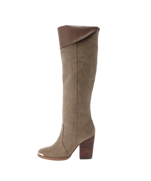 ALEXIA STAM(アリシアスタン)の「Gold Toe Leather Long Boots/ニーハイブーツ(ブーツ・レディース・ブラック/ベージュ・S/M/L)」の18枚目の写真