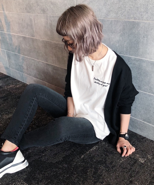 PAGEBOY(ページボーイ)の「プチロゴロンT(Tシャツ/カットソー・レディース・ホワイト/ブラック/ベージュ系その他・FREE)」の6枚目の写真